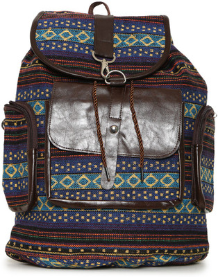 

Vero Couture Blue Canvas Backpack(Blue, 8 inch)
