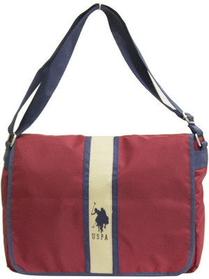 

U.S. Polo Assn Red Zip Messenger Bag With Flap Messenger Bag(Red, 15 L)