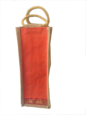 

PIK Bottle/Wine Jute Bag Waterproof Multipurpose Bag(Red, Orange, Green, Black, 2 L)