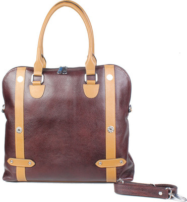 

KHADI INDIA LHB 09 Messenger Bag(BROWN AND BIEGE, 17 inch)
