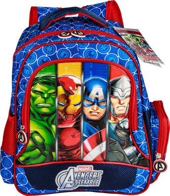 

Disney Avengers Group Art FacesBlue Colour School Bag(Blue, 14 inch)