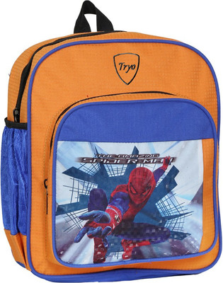 Tryo Amaze Spider Waterproof School Bag(Blue, Orange, 270 L)
