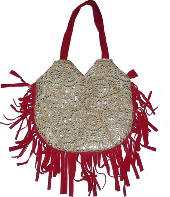 Arihant VALVET SHOULDER BAG Shoulder Bag(Red, White, 18 inch)