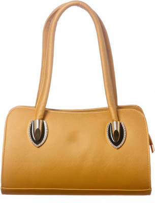 

Redtree Women's Solid Yellow Faux Leather Ladies Shoulder Handbag Waterproof School Bag(Yellow, 13 inch)