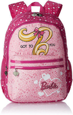 Barbie MBE-MAT088 Waterproof School Bag(Pink, 15 inch)