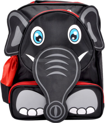 

Priority Cute Elephant Waterproof School Bag(Grey, Red, 5 inch)