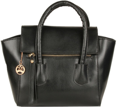 

Moedbuille Black Polyurethane (PU) Satchel Handbag Shoulder Bag(Black, 9 inch)