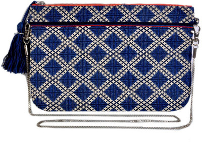 

Diwaah Diwaah!! Multi embroidered rug pouch School Bag(Blue, 25 inch)