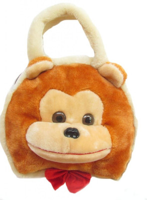 

Tickles Monkey Hand Bag/Purse School Bag(Brown, 9 inch)