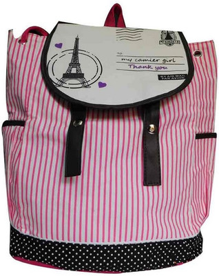 

Laviva Pittu Style Laviva Backpack for Women School Bag(Pink, White, 2 L)