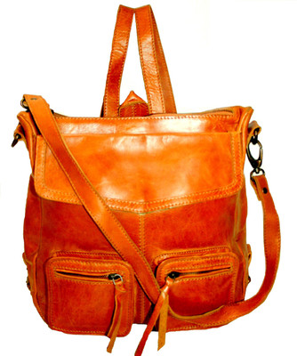 

MNMS MNMS-032 leather bag Backpack(Tan, 18 inch)