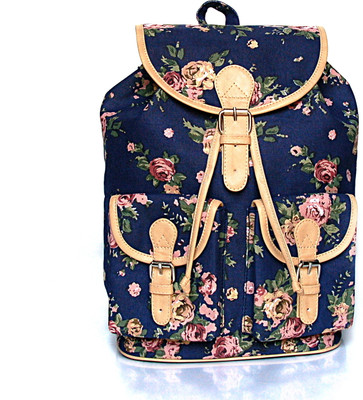

Shaun Design Floral School Bag(Blue, 6 L)