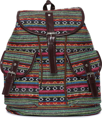 

Vero Couture Multicolour Canvas Backpack(Multicolor, 8 inch)