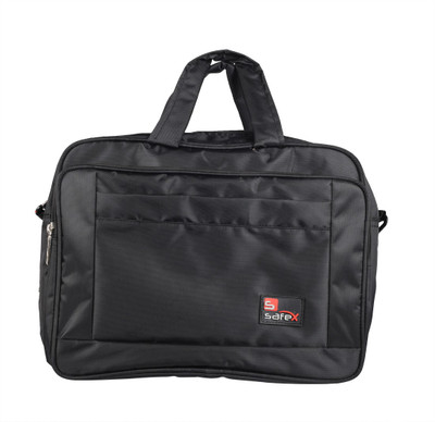 

Safex 15 inch Expandable Laptop Messenger Bag(Black)