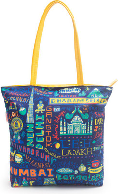 

Chumbak Travel Diaries Tote Bag Weekender(Blue, 17 inch)