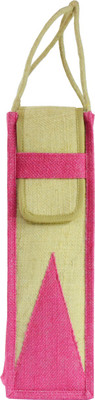 

Ashvah Jute Bottle Bag Waterproof Lunch Bag(Pink, 1 L)