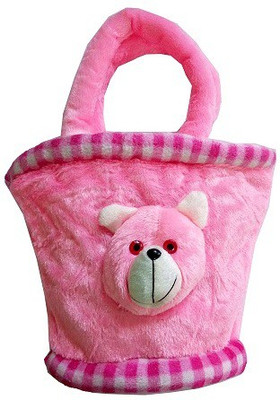 

CraftEra Lovable Teddy Bear Design Pink Soft Bucket Handbag Multipurpose Bag(Pink, 17 inch)