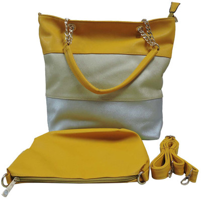 

ZOOEY Hand-held Bag(Yellow, Silver), Silver;yellow
