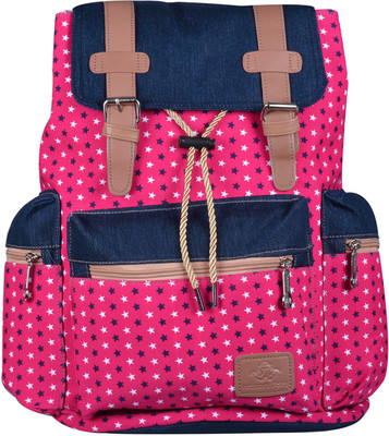 

WEBHIN Webhin Women And Girl's Pink Canvas Backpack, Casual Backpack WBBP64 Backpack(Pink, 22 L)