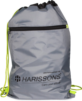 

Harissons Drawstring bag for gym and tution Waterproof Backpack(Grey, 11 L)
