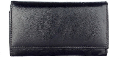 

Viaan Retail 100% Genuine Leather Women's Black Wallet Multipurpose Bag(Black, 3 inch)