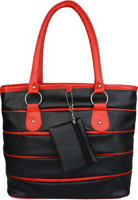 

Look @me Black/Orange Strips Shoulder Bag(Black, 5 L)