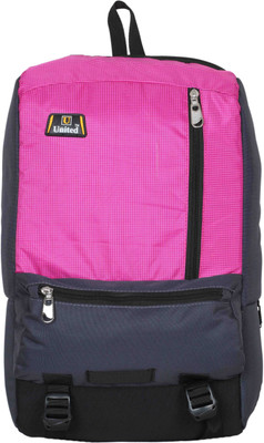 

U United Americano Waterproof Backpack(Pink, Grey and Black, 13 L)