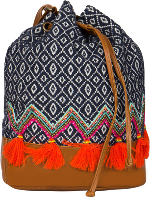

Desi Drama Queen Bucket Bag Big School Bag(Multicolor, 5 inch)
