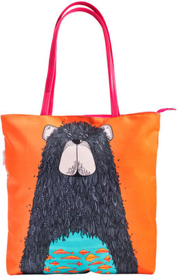 

Chumbak Fishy Business Tote Bag School Bag(Orange, 2 L)