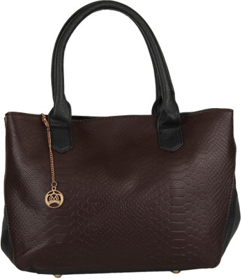 

Moedbuille Coffee Brown Letherette Satchel Handbag [MBHB00020] School Bag(Brown, 9 inch)