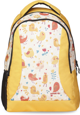 

Amperstyle Yellow Bird Printed Backpack(Yellow, 25 L)