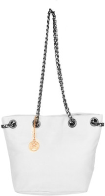 

Moedbuille White Polyurethane (PU) Handbag Shoulder Bag(White, 8 inch)