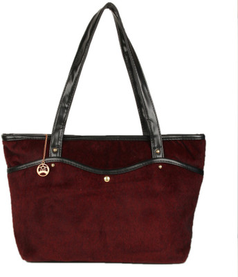 

Moedbuille Maroon Polyurethane (PU) Tote Handbag Shoulder Bag(Maroon, 12 inch)