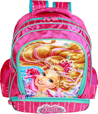 

Mattel by Barbie Mermaid Princess School Bag(Pink, 18 inch)