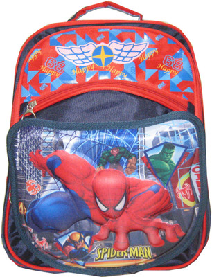 SurprizeMe Nylon 22 Liters Spiderman Red School Bag Waterproof School Bag(Red, 22 L)