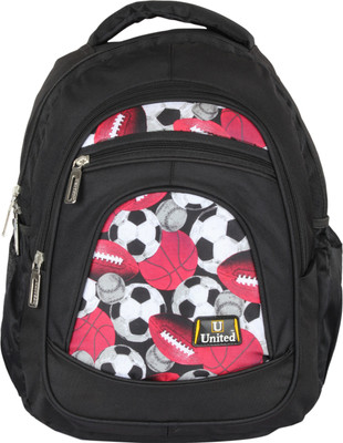 

U United Precious Stone Football Fan Waterproof Backpack(Black, 12 L)