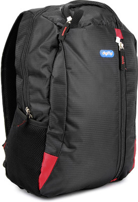 

DigiFlip Slick VSB004 Waterproof School Bag(Black, Red)