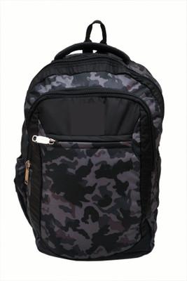 

NoVowels Ankur Polyster School College bags Patten Black and Gray 35 L Backpack(Multicolor)
