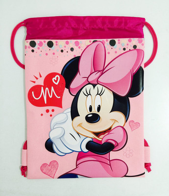 

Disney Minnie Mouse Drawstring Backpack School Bag(Multicolor, 15 inch)