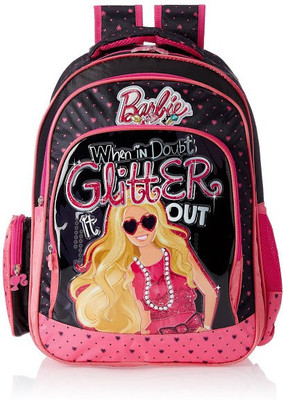 

Barbie Glitter It Out Waterproof Backpack(Black, Pink, 14 inch)