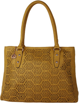 

Moedbuille Yellow Polyurethane (PU) Tote Handbag School Bag(Yellow, 11 inch)
