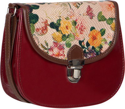 

Desi Drama Queen Lock Sling - Maroon School Bag(Multicolor, 5 inch)