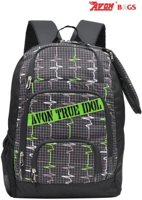 

Avon Avon True Idol 18" Waterproof Green ECG Print School Backpack School Bag(Green, 26 L)