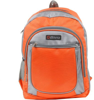 

Bleu School Bag Large (17 Inches) Waterproof School Bag(Orange, Grey, 17 Inches)