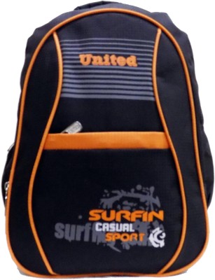 

United Bags Surfin 33 L Medium Laptop Backpack(Orange, Black), Black;orange