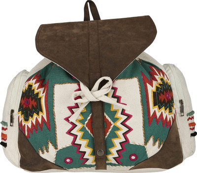 

VIGA DESIGN STUDIO VDS_FK_0025 School Bag(Brown, Green, 15 inch)