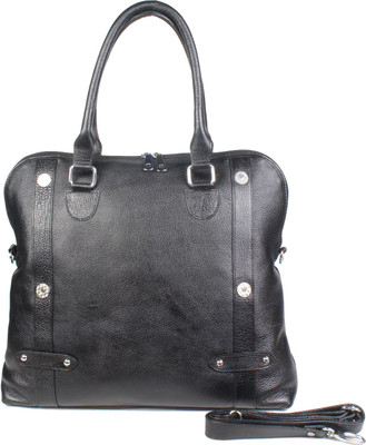 KHADI INDIA LHB03 BLACK Messenger Bag(Black, 17 inch)