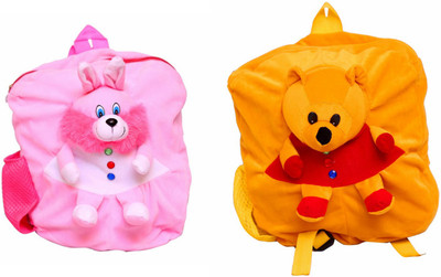 

JRP Mart Combo Backpack Pink Bag and Yellow Bear Bag Backpack(Multicolor, 14 inch)