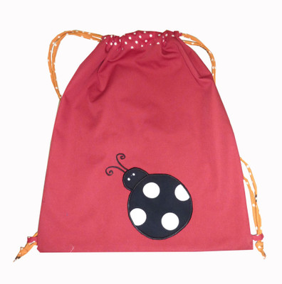 

Little Pipal Ladybug Junior Drawstring Bag Red Backpack(Red, 18 inch)