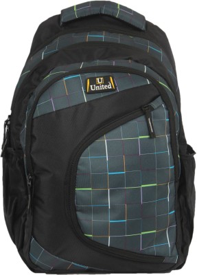 

United Bags Green Checks Punch Bag 35 L Medium Backpack(Green, Black), Multicolor